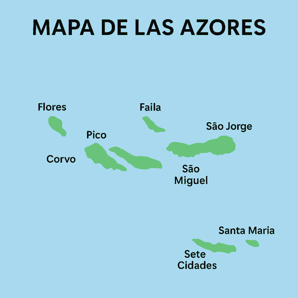 Descubre el mapa de las Islas Azores y que ver en las islas en un viaje en grupo